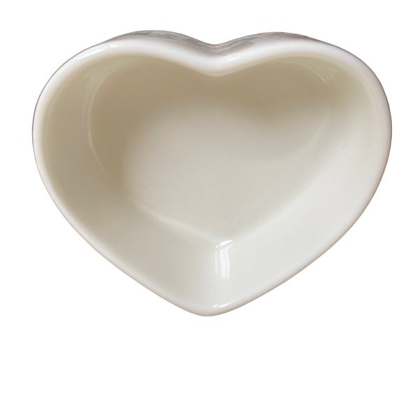 Vintage Prima Otagiri Japan Porcelain Heart Shaped Lidded Trinket Box Floral - Picture 5 of 11